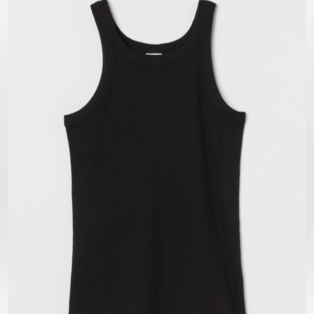 H&M Black Ribbed Tank Top